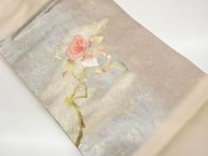 金彩椿模様刺繍名古屋帯
